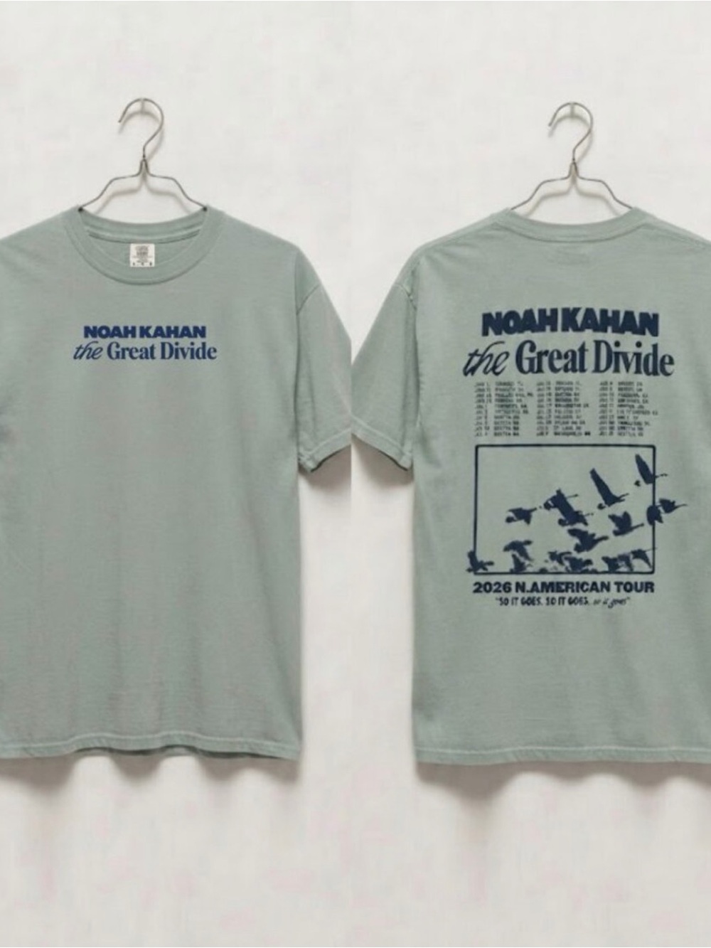 'The Great Divide' Tour Graphic T-Shirt - Sage Green